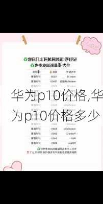 华为p10价格,华为p10价格多少