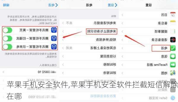 苹果手机安全软件,苹果手机安全软件拦截短信解除在哪