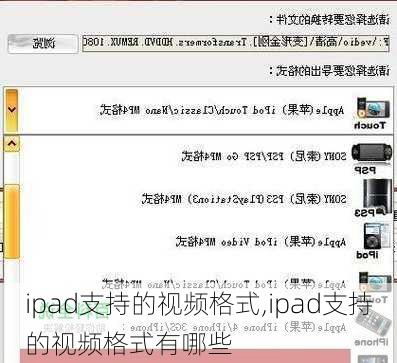 ipad支持的视频格式,ipad支持的视频格式有哪些