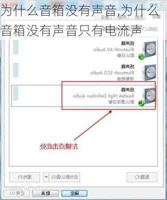 为什么音箱没有声音,为什么音箱没有声音只有电流声