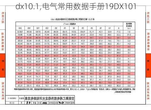 dx10.1,电气常用数据手册19DX101