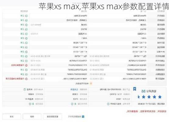 苹果xs max,苹果xs max参数配置详情