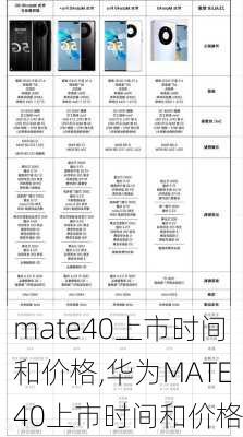 mate40上市时间和价格,华为MATE40上市时间和价格