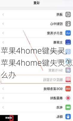 苹果4home键失灵,苹果4home键失灵怎么办