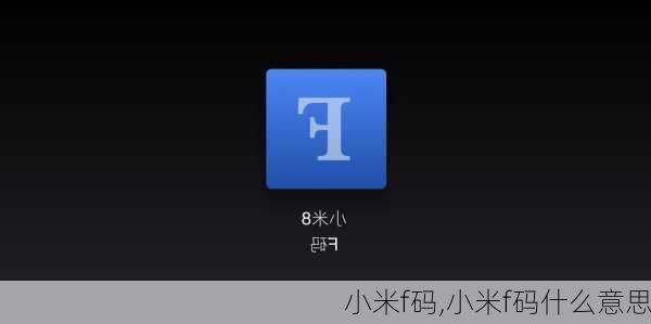 小米f码,小米f码什么意思