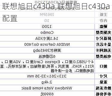 联想旭日c430a,联想旭日c430a配置