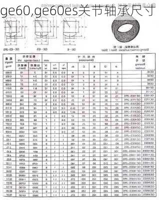 ge60,ge60es关节轴承尺寸