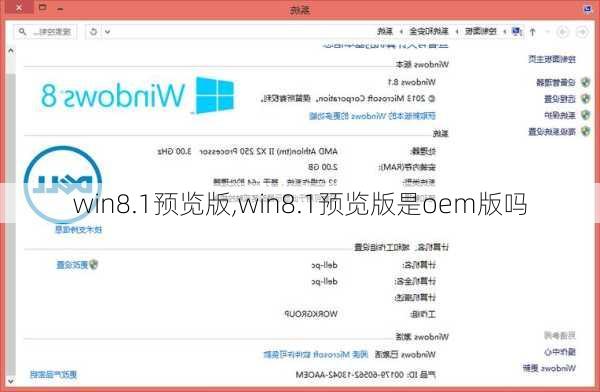 win8.1预览版,win8.1预览版是oem版吗