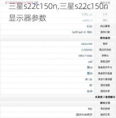 三星s22c150n,三星s22c150n显示器参数