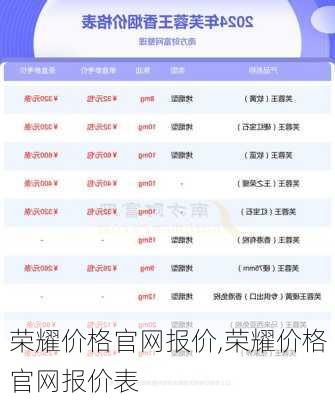 荣耀价格官网报价,荣耀价格官网报价表