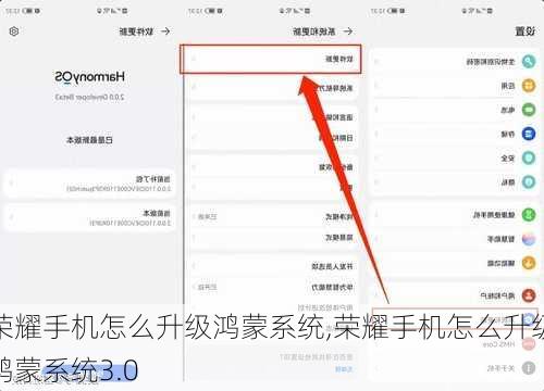 荣耀手机怎么升级鸿蒙系统,荣耀手机怎么升级鸿蒙系统3.0