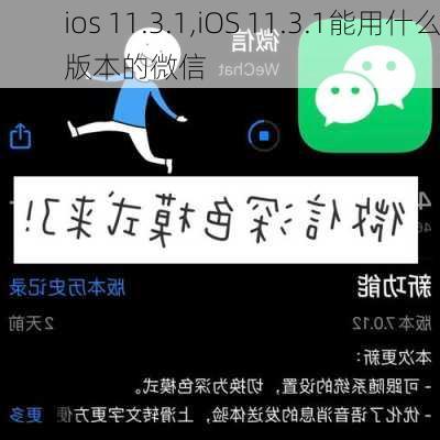 ios 11.3.1,iOS 11.3.1能用什么版本的微信