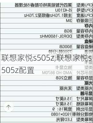 联想家悦s505z,联想家悦s505z配置