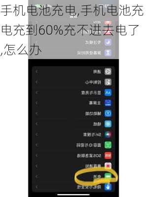 手机电池充电,手机电池充电充到60%充不进去电了,怎么办