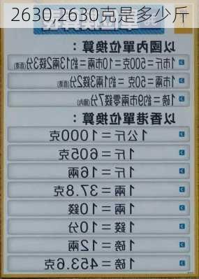 2630,2630克是多少斤