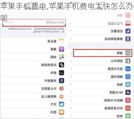 苹果手机费电,苹果手机费电太快怎么办呢