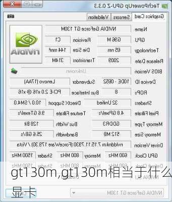 gt130m,gt130m相当于什么显卡