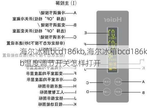 海尔冰箱bcd186kb,海尔冰箱bcd186kb温度调节开关怎样打开