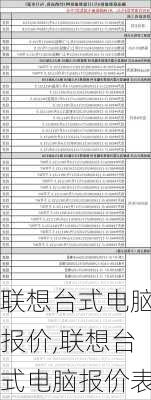 联想台式电脑报价,联想台式电脑报价表