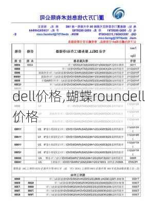 dell价格,蝴蝶roundell价格