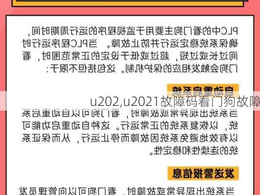 u202,u2021故障码看门狗故障