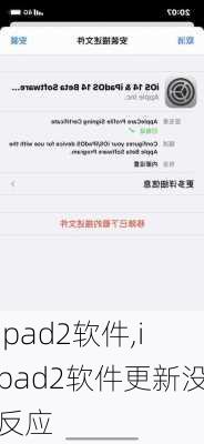 ipad2软件,ipad2软件更新没反应