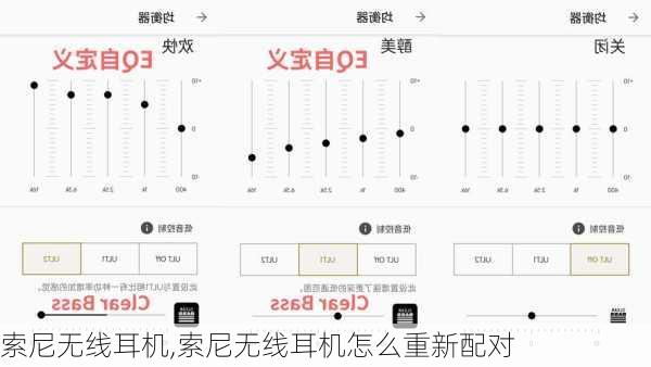 索尼无线耳机,索尼无线耳机怎么重新配对