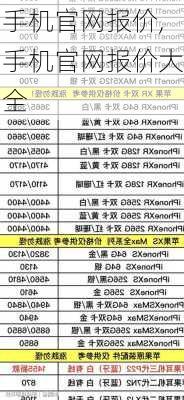 手机官网报价,手机官网报价大全