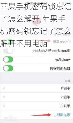 苹果手机密码锁忘记了怎么解开,苹果手机密码锁忘记了怎么解开不用电脑