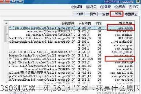 360浏览器卡死,360浏览器卡死是什么原因