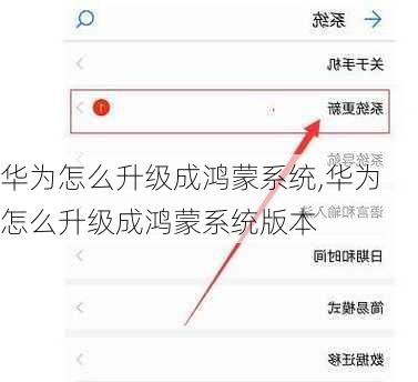 华为怎么升级成鸿蒙系统,华为怎么升级成鸿蒙系统版本