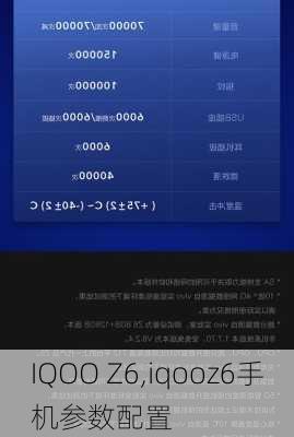 IQOO Z6,iqooz6手机参数配置