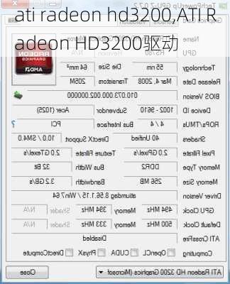 ati radeon hd3200,ATI Radeon HD3200驱动