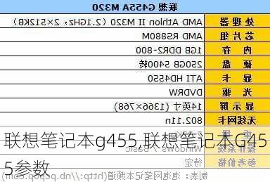 联想笔记本g455,联想笔记本G455参数