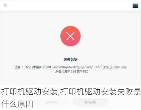 打印机驱动安装,打印机驱动安装失败是什么原因