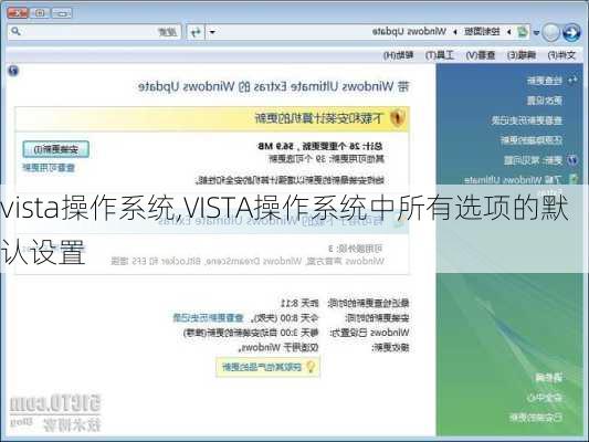 vista操作系统,VISTA操作系统中所有选项的默认设置