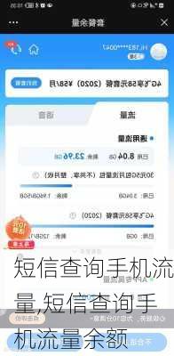 短信查询手机流量,短信查询手机流量余额